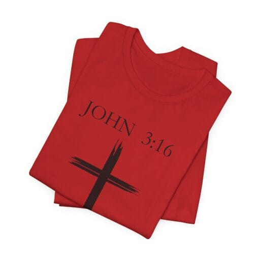 Faith-Inspired Unisex Short Sleeve Tee – JOHN 3:16 & BEDLAM 91:20:7 - Image 19