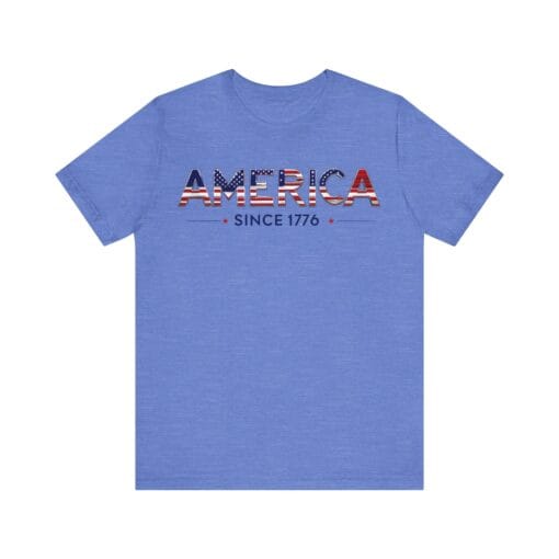 Patriotic America Tee - Unisex Jersey Short Sleeve Shirt America Since 1776 - Image 18